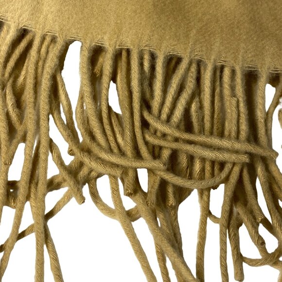 Lord & Taylor beige tan camel Acrylic Fringe Shawl Wrap poncho soft! OS - Picture 2 of 7